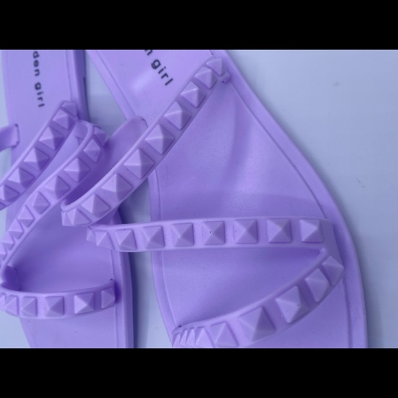 Madden Girl All Over Purple Studded Lagunna Slip On Woman’s Flat Sandals NWOT 8 - Picture 10 of 13